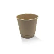 Cups 8oz Double Wall Bamboo 25s - Top 90mm