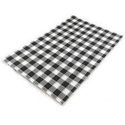 Black Gingham Printed Greaseproof 1/2 - 800sh 400 x 300mm