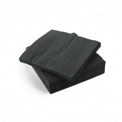 Napkin Lunch 2Ply Black 125s QTR Fold 300 x 300mm