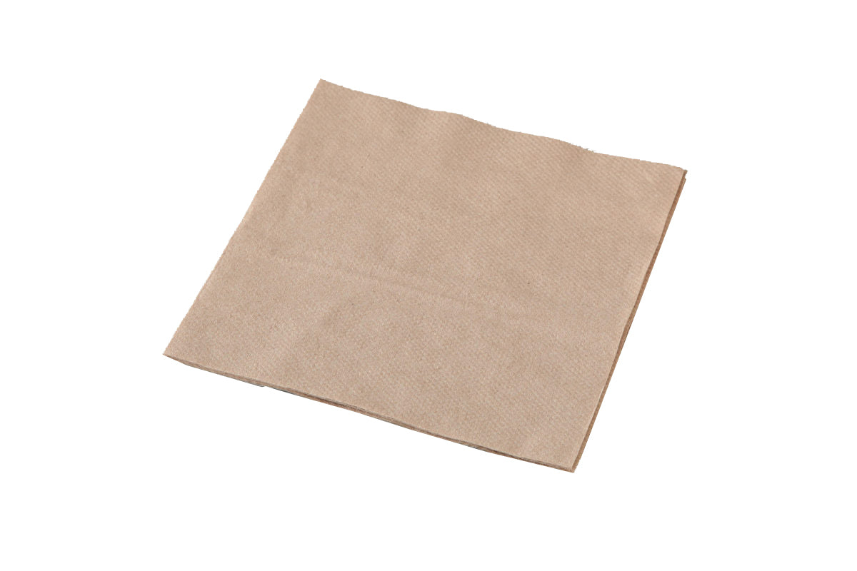 Napkin Lunch 1Ply Brown 500s 1/4 Fold