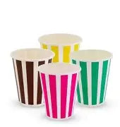 Cups 12oz/365ml Paper Cold Cup Candy Stripe 50s 95mm x 90mm