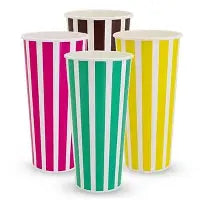 Cups 22oz/650ml Paper Cold Cup Candy Stripe 25s 168mm x 90mm
