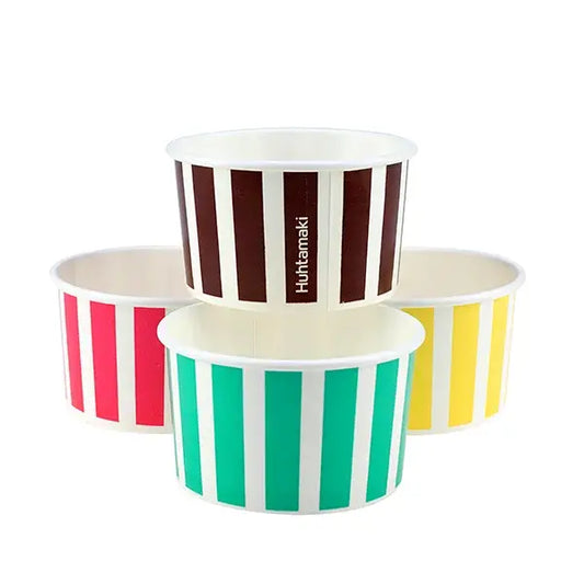 Paper Ice Cream Cup 5oz Candy Stripe - 50s