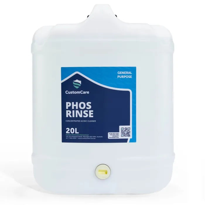 Phos Rinse 20Lt - Acidic Cleaner & Descaler Algae / Rust Marks / Water Scale / Oxidation