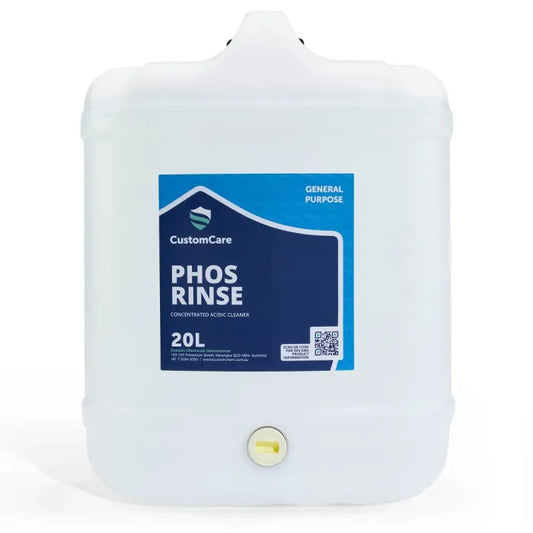 Phos Rinse 20Lt - Acidic Cleaner & Descaler Algae / Rust Marks / Water Scale / Oxidation