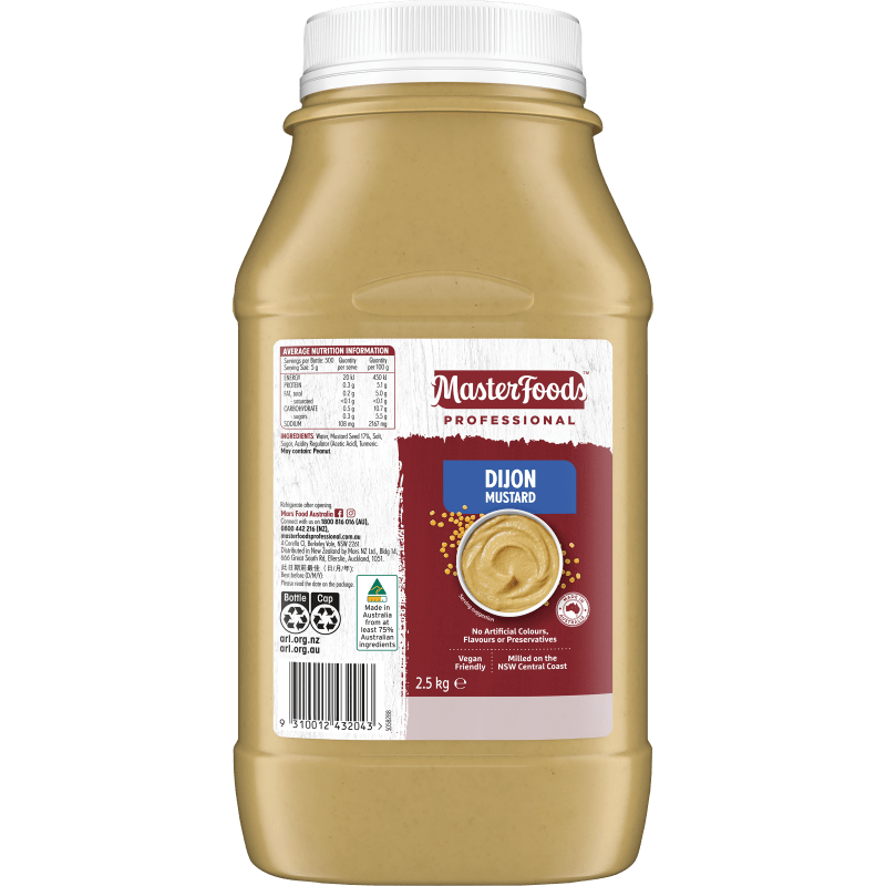 Dijon Mustard 2.5kg - Vegan Halal
