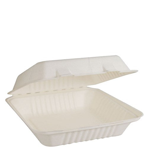 Dinner Clam Small 8"x 8" - 50s Sugarcane 223 (L) x 201 (W) x 46.25/38mm (H) (FUTURE FRIENDLY)