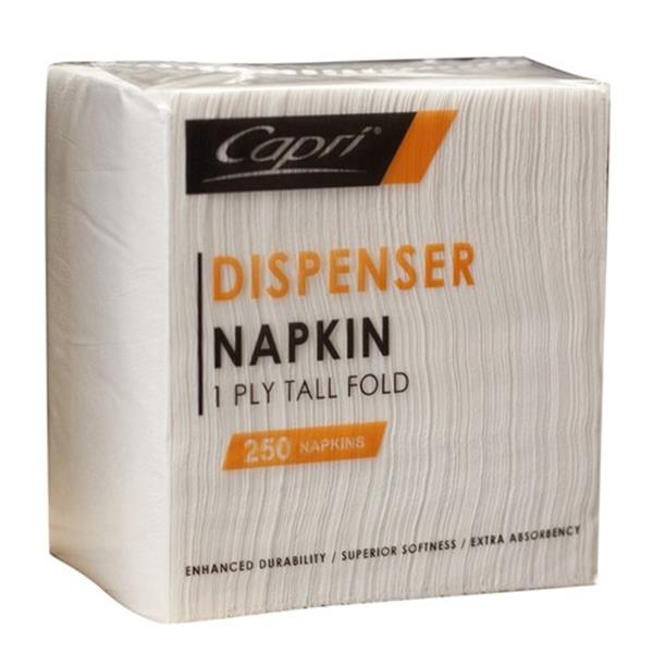 Napkin 1Ply Dispenser White 500s Compact D Fold