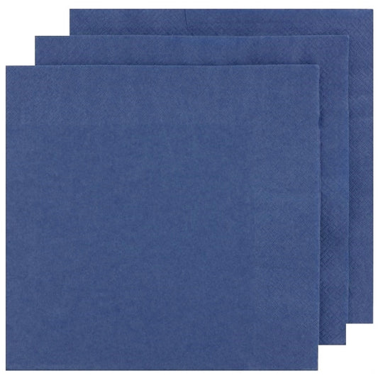 Napkin Dinner 2Ply Dark Blue 125s QTR Fold 400 x 400mm