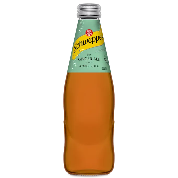 Dry Ginger Ale 24 x 300ml Glass Unit Price includes Cont Levy (SCHWEPPES)