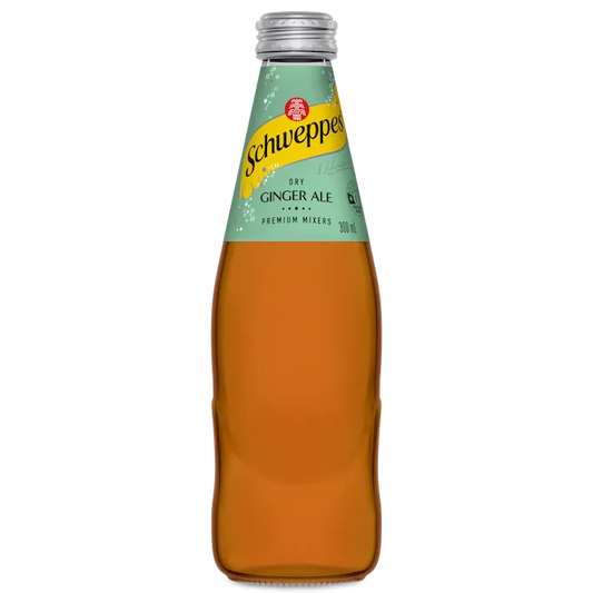 Dry Ginger Ale 24 x 300ml Glass Unit Price includes Cont Levy (SCHWEPPES)