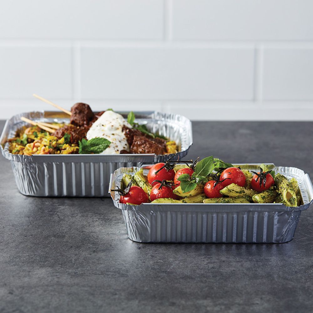 Rectangle Foil Trays MRE507 - 100s 182 x 132 x 44mm