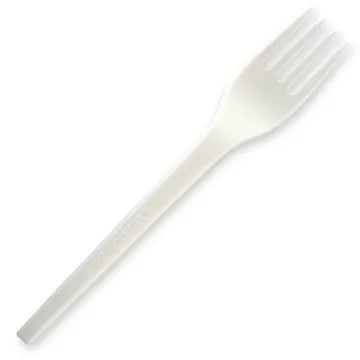 Cutlery Fork White 100s - Medium Duty 6.5" CPLA