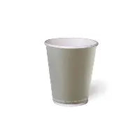 Cups 8oz Grey Aqueous Paper 50s - Single Wall Compostable