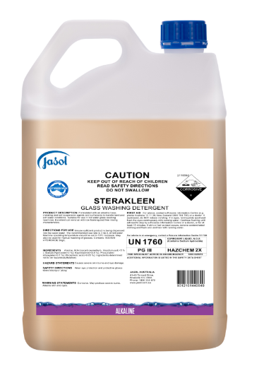 Sterakleen 5Lt Auto Glass Washing Detergent Suitable for Manual Glass Washing