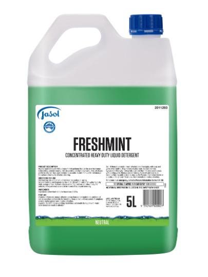 Freshmint 5Lt Manual Dishwashing Liquid Concentrated Heavy Duty Liquid Detergent