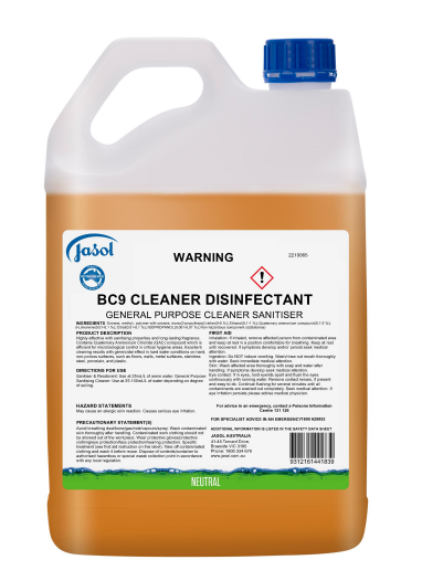 BC9 - Cleaner Disinfectant 5Lt