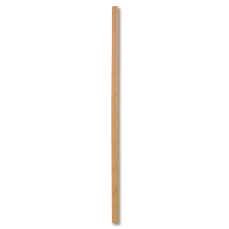 Straws 3 Ply Paper Regular 250s Kraft Brown 200 x 6mm - FSC MIX 70%