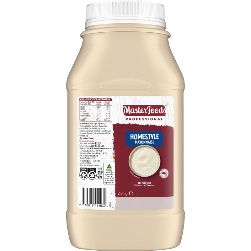 Homestyle Mayonnaise 2.6kg - Vegan Halal