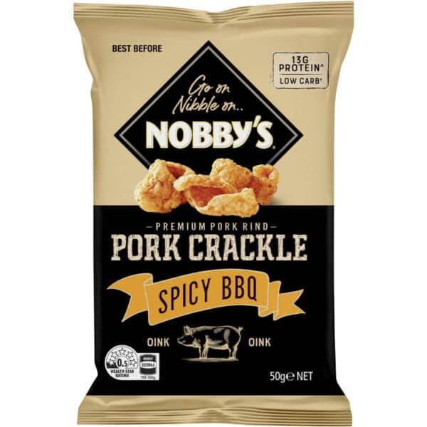 Pork Crackle Spicy BBQ 50g RRP $3.10