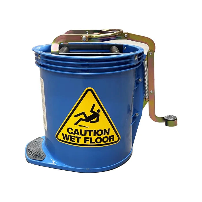 Bucket Contractor Wringer 15L Blue With Steel Handle & Pedal