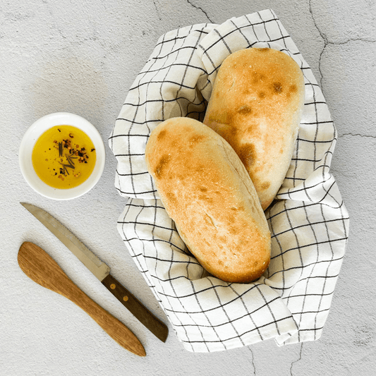 Turkish Roll Oval White 60 x 130g Vegetarian (V) (Thaw & Use)