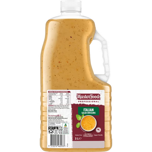 Italian Dressing 3Lt - Gluten Free Vegan