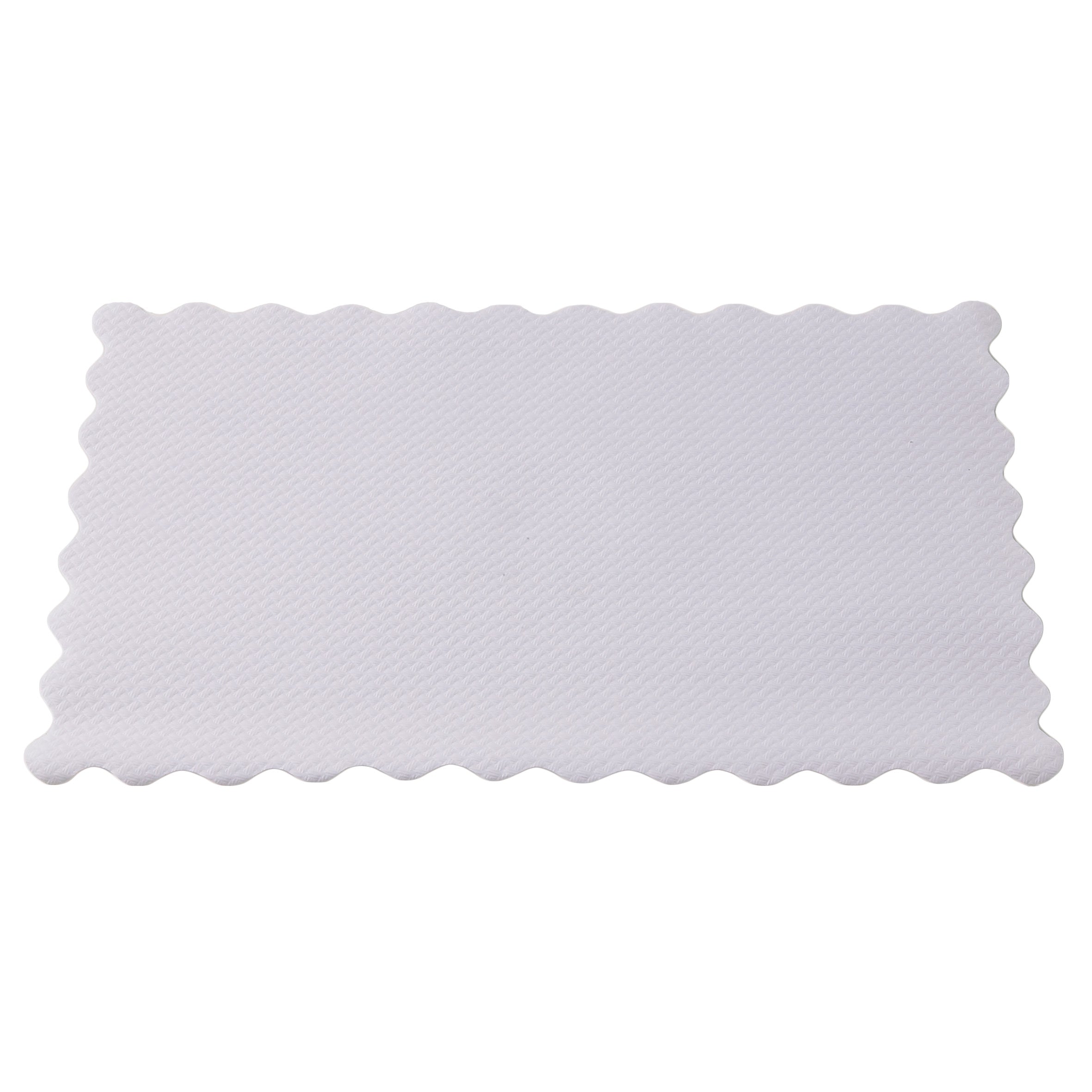 Placemat White 500s - Scallpoed Edge 340 x 240mm