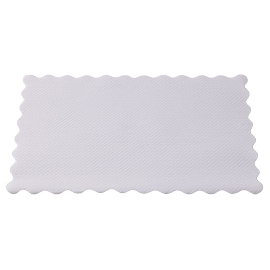 Placemat White 500s - Scallpoed Edge 340 x 240mm