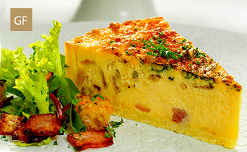 Quiche Lorraine Round Uncut 1.5kg Gluten Free 24cm - Approx 10-14 Portions