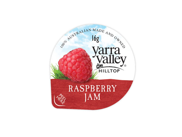 Jam P/c Raspberry 200 x 16g - Gluten Free (GF)  (YARRA VALLEY)