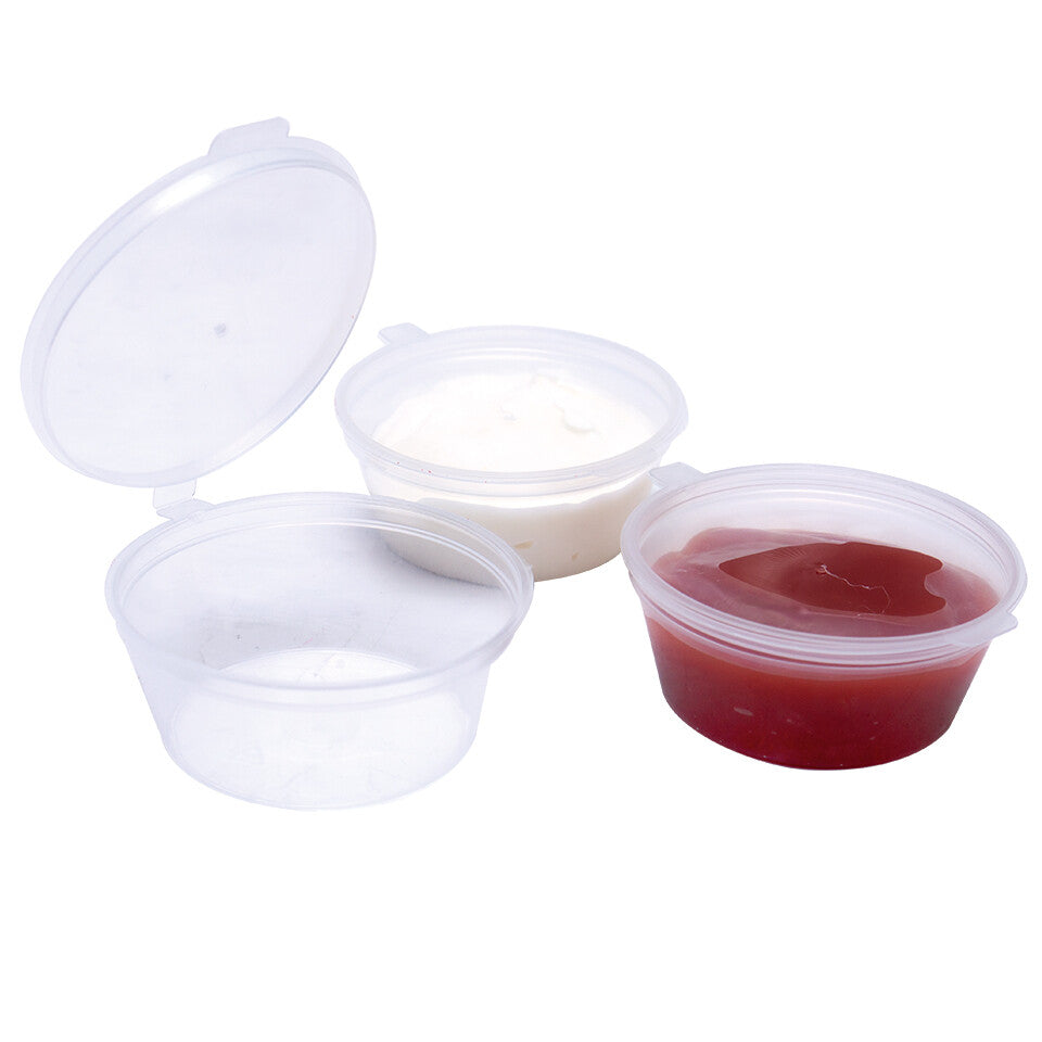 Round Portion Container w Hinged Lid 35ml - 50s