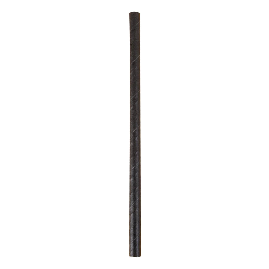 Straws 3 Ply Paper Regular Slim 5000s Black 200 x 5mm - FCS MIX 70%