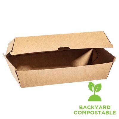 Snack Box Large 50s Brown Kraft 205 x 107 x 77mm