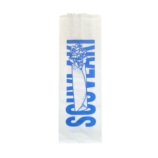 White "Souvlaki" Printed Glassine Bags 1000s 100mm x 280 x 40G ()