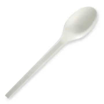 Cutlery Desert Spoons White 100s - Medium Duty 6.5 CPLA