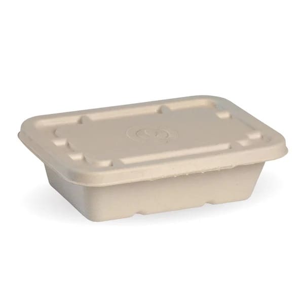 Sugarcane Rectangular Lid Fit 500/650/750ml x 50s