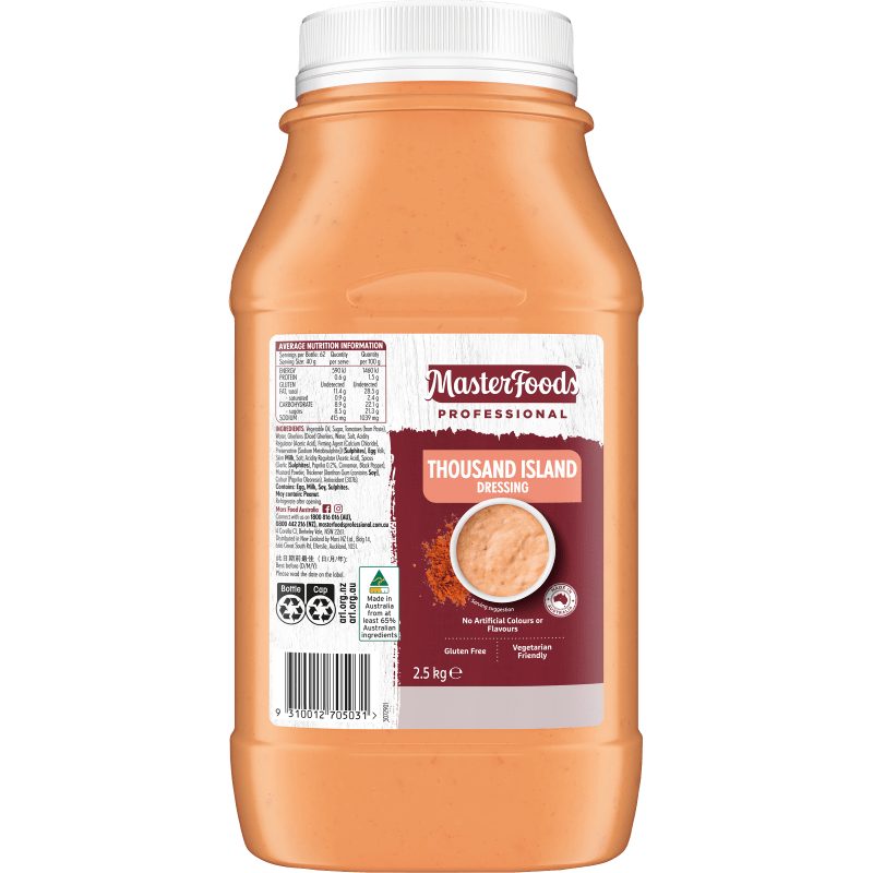 Thousand Island Dressing 2.5kg - Gluten Free Halal