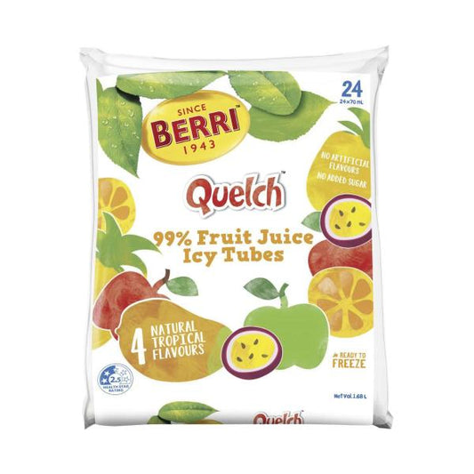Quelch Tropical 99% Fruit Juice Icy Tube 24 x 70ml