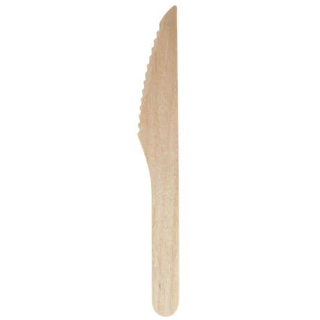 Cutlery Wooden Knife 100s - 160mm Long 100% FSC Certified