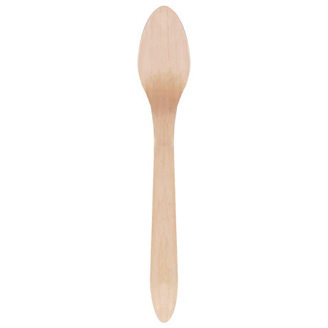 Cutlery Wooden Soda Spoon 100s - 190mm Long Waxed 100% FSC Certified
