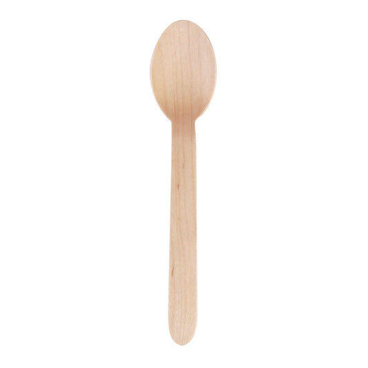 Cutlery Wooden Desert Spoon 100s - 160mm Long 100% FSC Certified