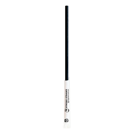 Straws 3 Ply Paper Regular 1000s Wrapped Black 205 x 5mm - FSC MIX 70%